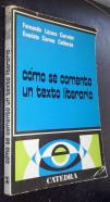 Cómo se comenta un texto literario