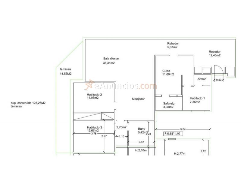 Apartamento en venta en Via Augusta, Sarri-Sant Gervasi, Barcelona