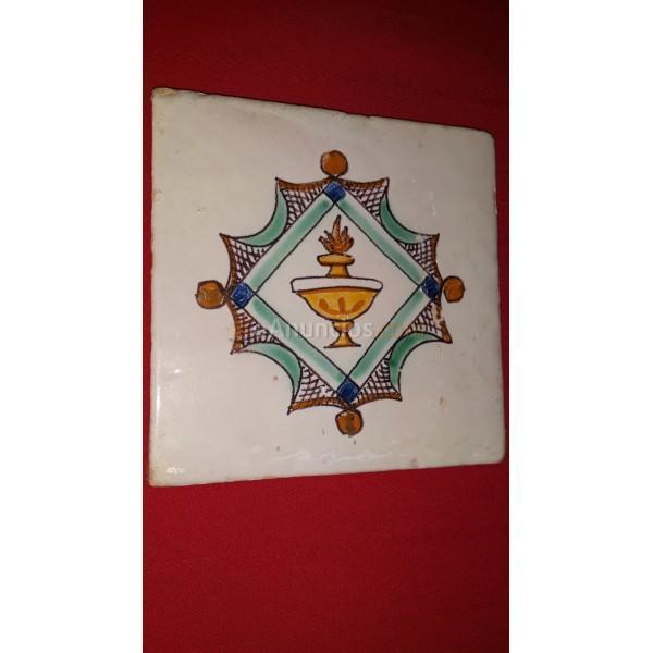 AZULEJO CATALAN DE LA LINTERNA PRINCIPIOS SIGLO XIX