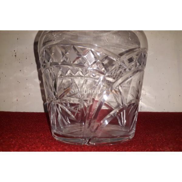 BOTELLA DE CRISTAL TALLADO PRIMERA MITAD SIGLO XX 