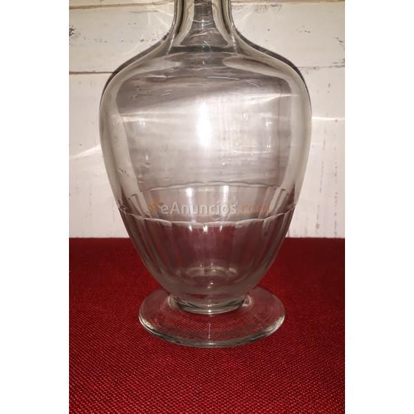 BOTELLA DE CRISTAL PRIMERA MITAD SIGLO XX