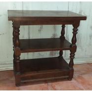 MESITA CON RUEDAS DE NOGAL PRIMERA MITAD SIGLO XX