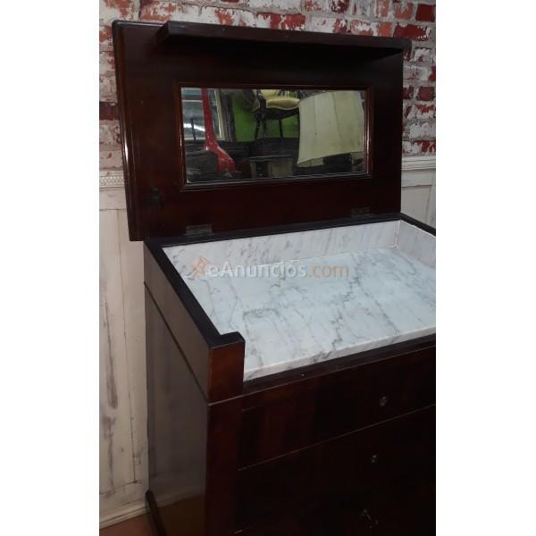 MUEBLE TOCADOR DE PALMA DE CAOBA SIGLO XIX
