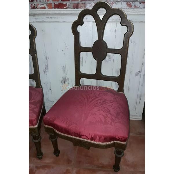 Pareja de sillas de habitación policromadas Siglo XIX