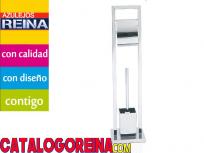 BA6566 SOPORTE PAPELESCOBILLA CROMO 18 x 18 x 75,5