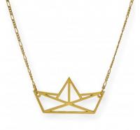 Colgante plata oro Barco Origami