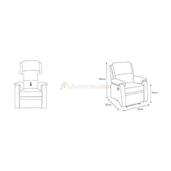 Sillón relax masaje Nueva Delhi función calor marrón