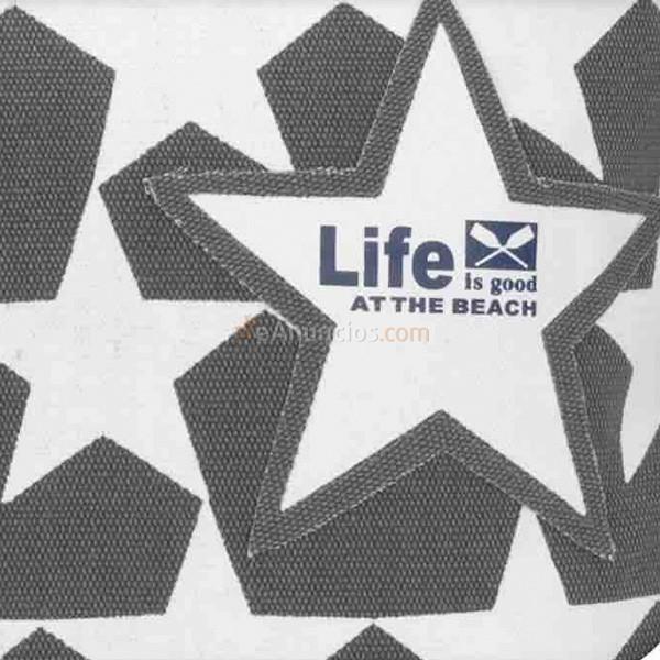 Cojín diseño estrellas Fabrics 60 x 38 cm gris