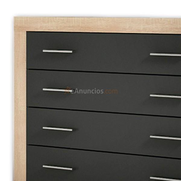 Cómoda Lara 4 cajones cambria-gris