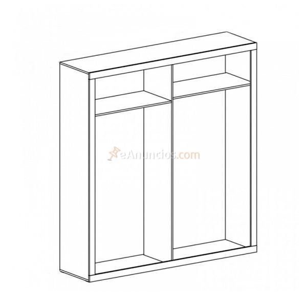 Armario Lara 2 puertas correderas blanco