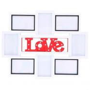 Portafotos múltiple Love 15 LED blanco