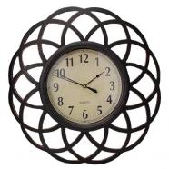 Reloj de pared Quid Deko flor plástico 40 cm bronce