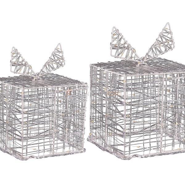 Set 3 regalos luminosos 90 LED cálida