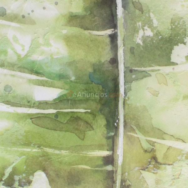 Óleo lienzo hoja verde Alessio Braco WS-606 60 x 90 cm