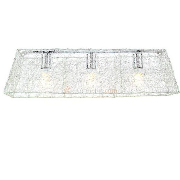 Lámpara colgante Nest 3 luces alambre cromo