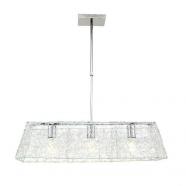 Lámpara colgante Nest 3 luces alambre cromo