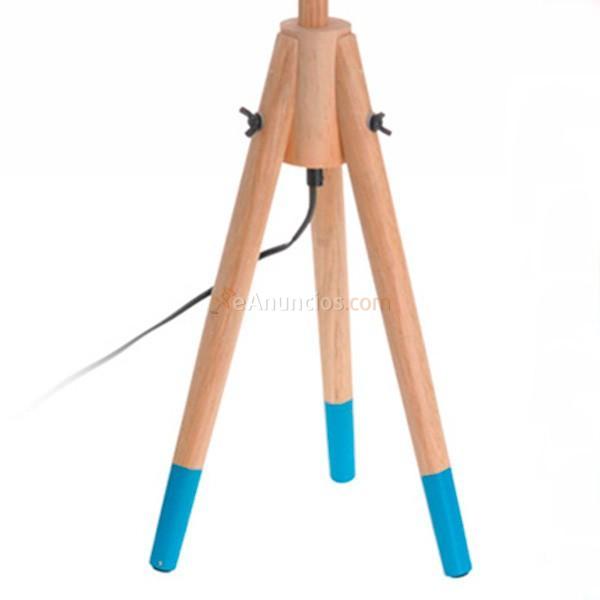Lámpara de mesa con patas de trípode 66 cm azul intenso