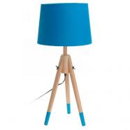 Lámpara de mesa con patas de trípode 66 cm azul intenso