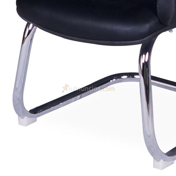 Sillón de oficina Director polipiel negro  cromo