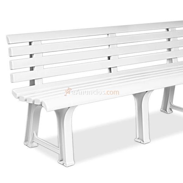 Banco jardín Orchidea 145x49x74 cm Blanco