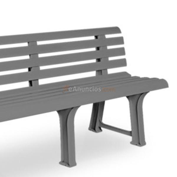 Banco para jardín Orchidea resina con respaldo antracita