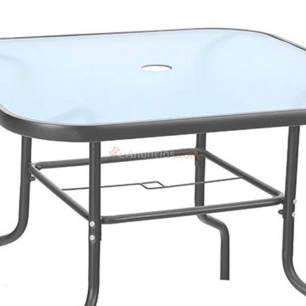 Mesa jardín Terracota WS-676 cristal 79 x 79 cm