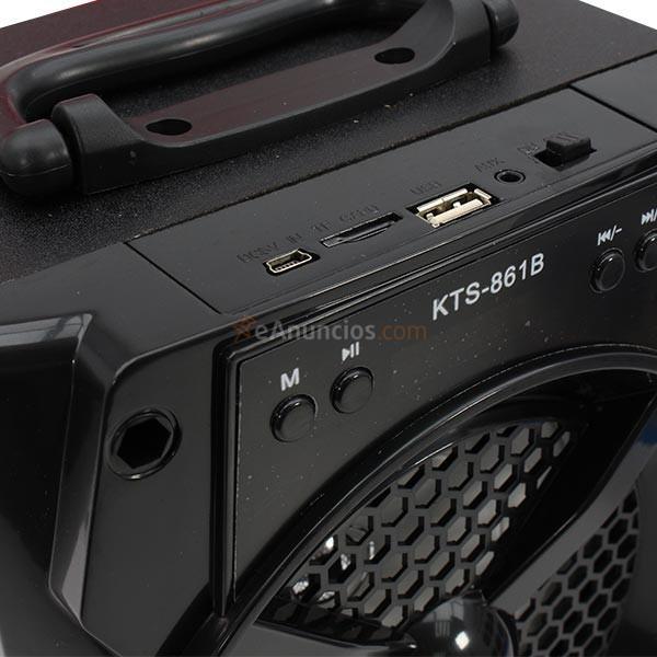 Altavoz Cruzer KTS-861B con bluetooth y radio FM negro