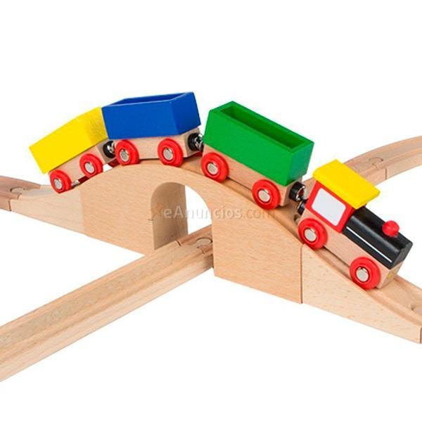 Tren de madera Colorbaby 30 piezas + 3 años