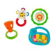 Set de 4 sonajeros luz y sonido Winfun +3 meses