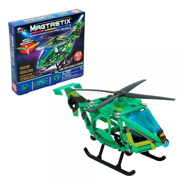 Juego de construcción helicóptero Magtastix 49 piezas