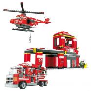 Juego de construcción Brigada de Bomberos Ausini 697 piezas + 6 años