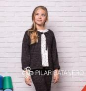 CHAQUETA CHEVIOT 8002 Pilar Batanero R440126 GRIS CARBON