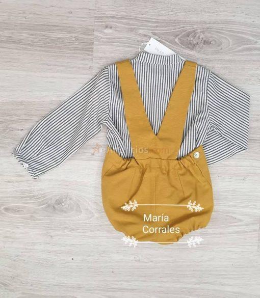 A conjunto niño pilar batanero 2 piezas r220512 ocre talla 3 años