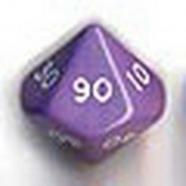 Bolsa 25 Dados 10 Caras 00-90 Opaco