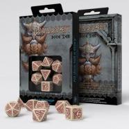 Qw caja dados set dwarven beige & borgoña (7)