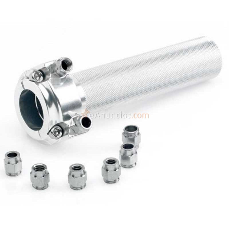 CAÑA ACELERADOR DOBLE CABLE PULIDA PARA MANILLARES DE 1