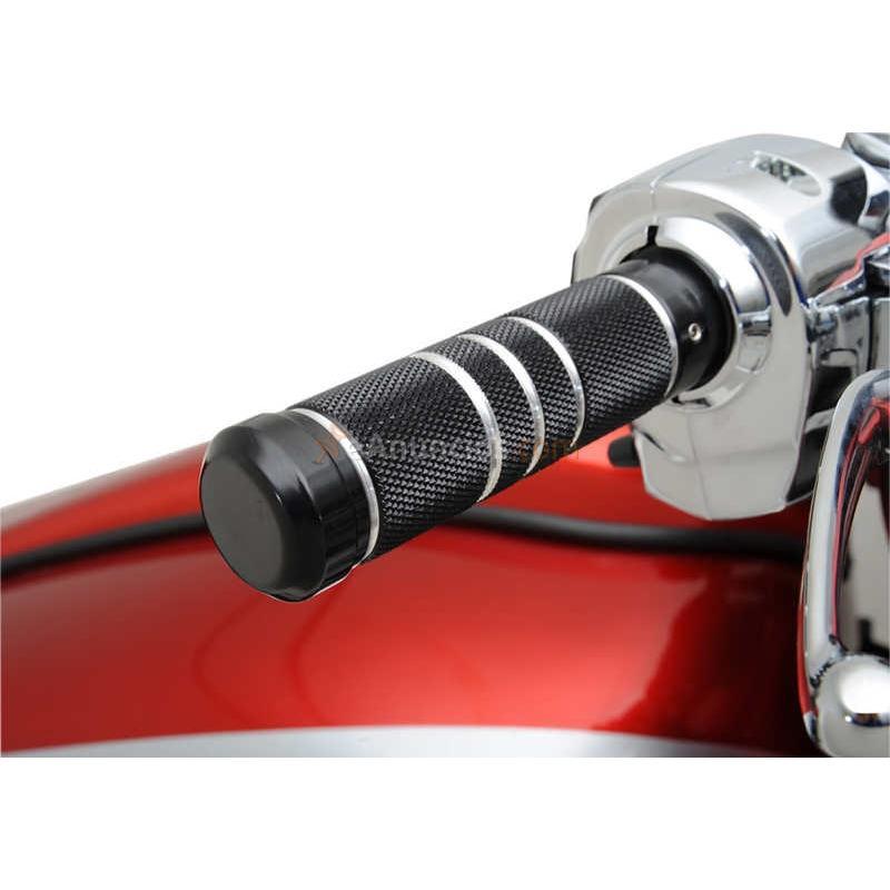 PUÑOS CUSTOM KNURLEDGROOVE NEGROS HARLEY DAVIDSON 08-17