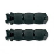 PUÑOS 25 MM AIR CUSHIONED GRIPS BLACK-ANODIZE THROTTLE BOSS