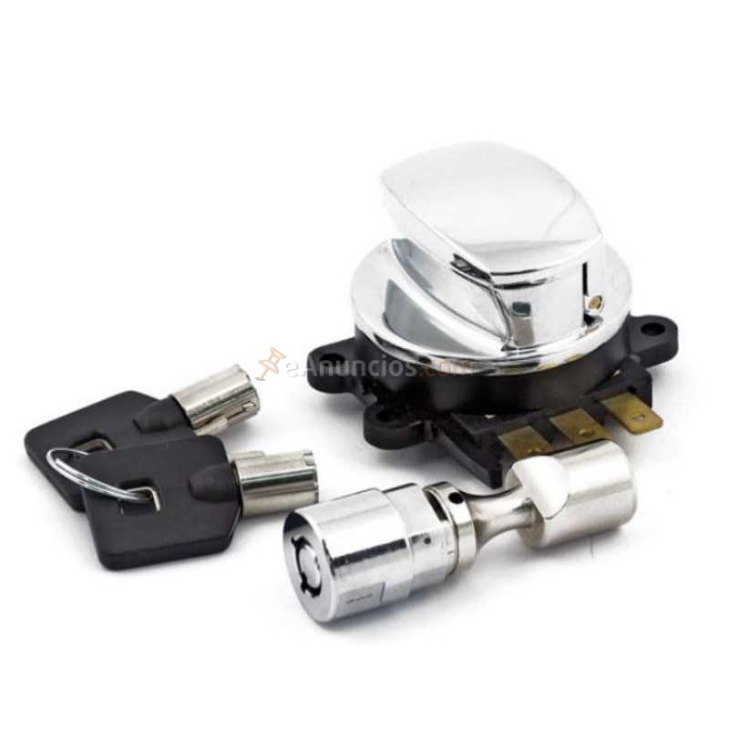 KIT LLAVE DE CONTACTO Y BLOQUEO CROMADA HARLEY DAVIDSON (VARIOS MODELOS)