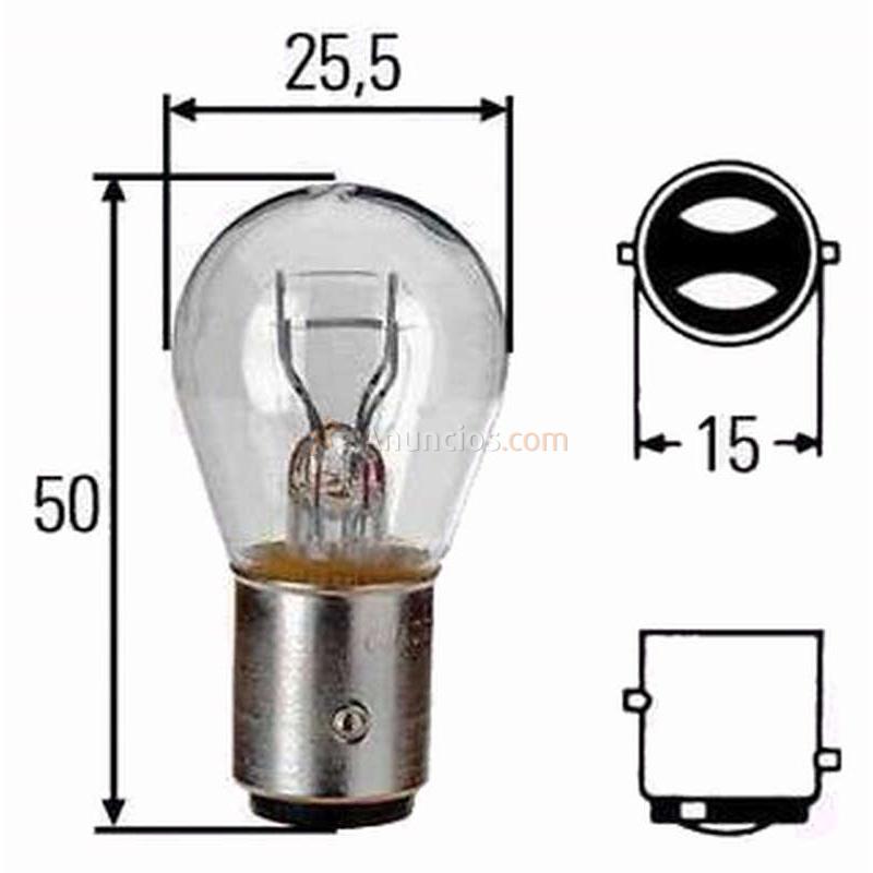 BOMBILLA BAY15D AMBAR DOBLE FILAMENTO HARLEY DAVIDSON