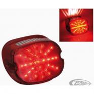 PILOTO TRASERO LED HOMOLOGADO LOW PRO LENTE ROJA HARLEY