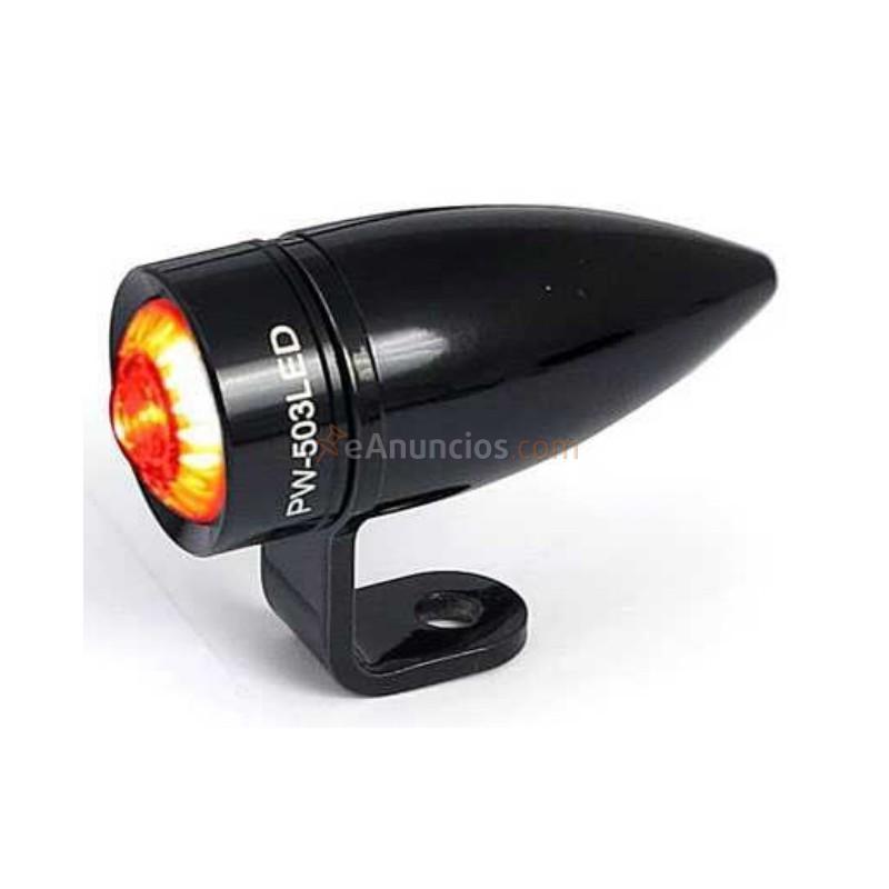 PILOTO TRASERO LED MONO II NEGRO CON SOPORTE