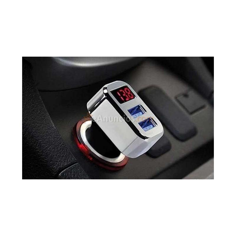 CARGADOR DUO USB CON DISPLAY