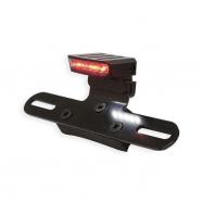 PILOTO TRASERO NEGRO LED CON SOPORTE MATRICULA