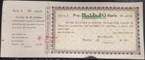 Pro-Unidad diario. Órgano C.P. del Partido Comunista. Acción de cinco pesetas, reintegrable cuando l situación económica del periódico lo permita, a favor del camarada ......... que habita en ........... de profesión ........  Murcia ..... de ..... de 193
