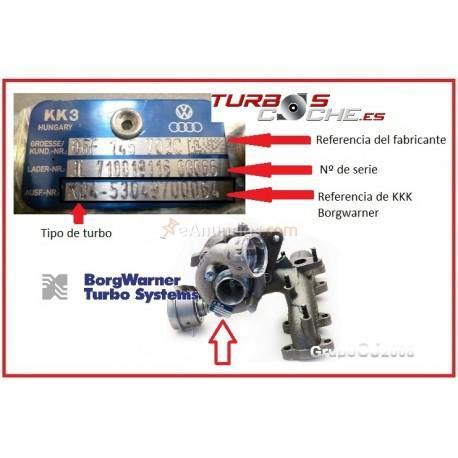 Turbo 53039700007 (A6010960299) reconstruido para MERCEDES-BENZ CLASE V (6382) V 230 TD (638.274) 98cv 1996-2003 (OM 601.970)