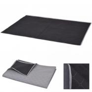 vidaXL Manta de picnic gris y negra 100x150 cm