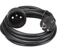 Prolongador Electrico Schuko 4,8mm 10m 16A NEGRO
