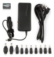 Alimentador Universal Fonestar AD-6590E potencia 90 W máximo, 15V - 24V, indicador luminoso de encendido, con 10 conectores intercambiables