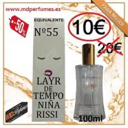 Perfume equivalente mujer n55 Lair de tempo Niña Rissi